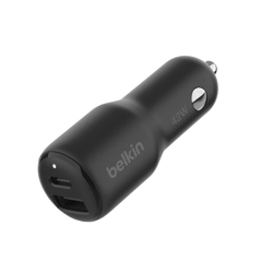 Cargador Belkin Doble Para Carro 42W USB-C 30W, USB-A 12W, Colo
