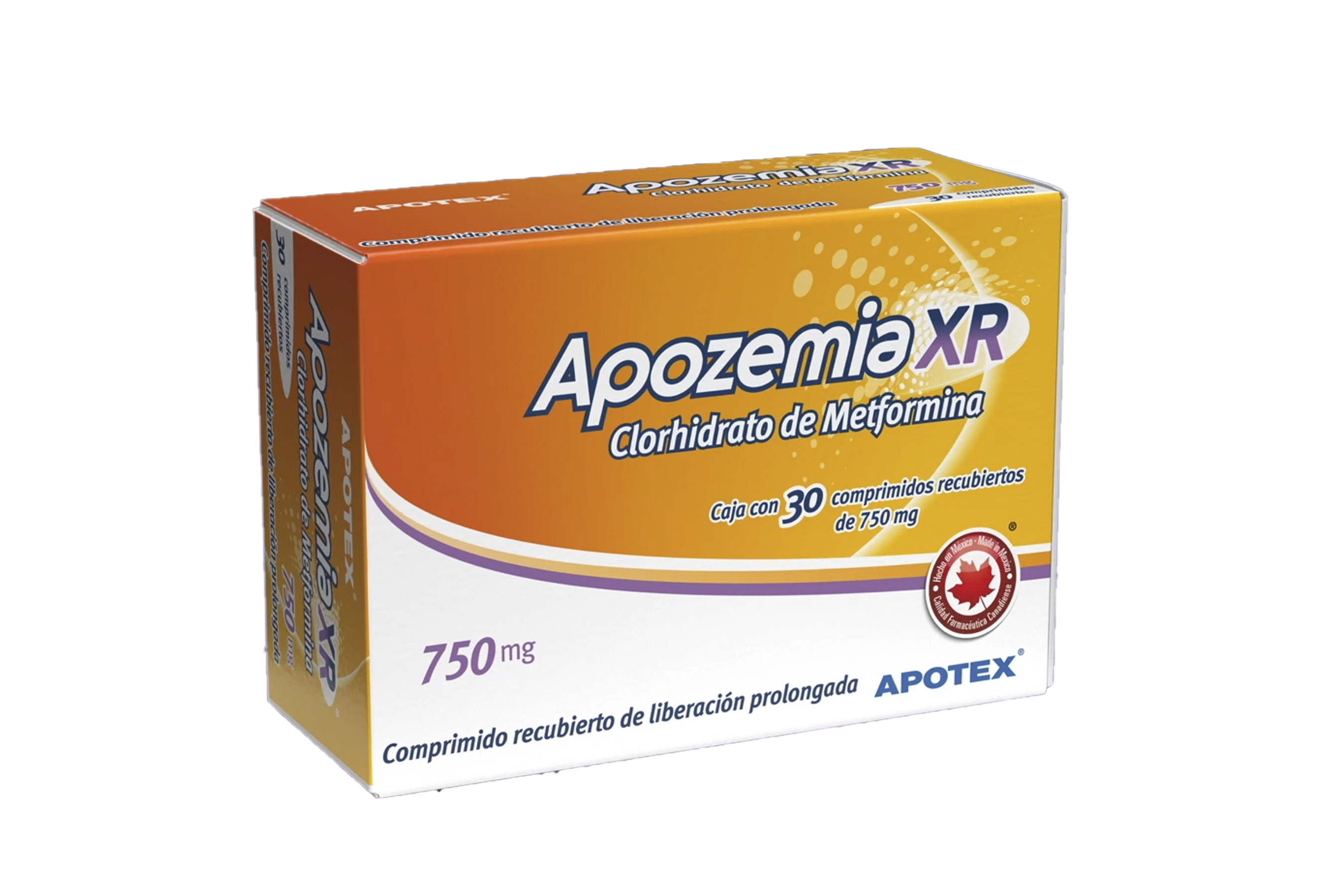 APOZEMIA XR TABLETAS 750 MG X 30 UNIDADES