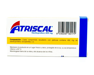Atriscal 400 mg caja 10 comprimidos (precio por comprimido)