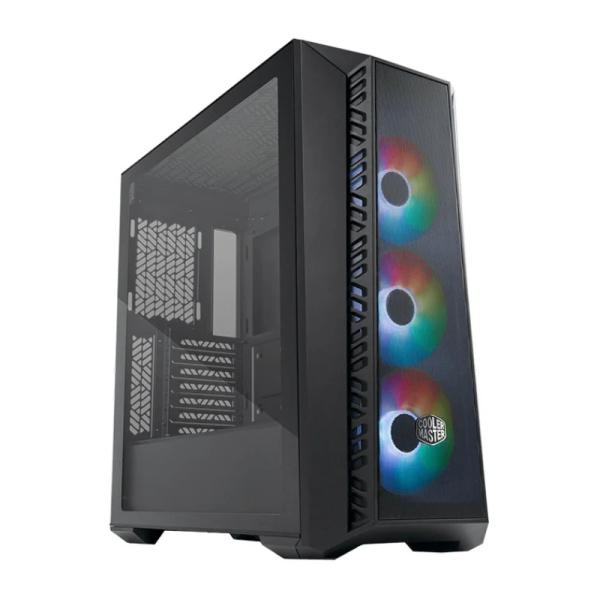 Case Cooler Master Gaming RGB Mid Tower Masterbox 520 Mesh Ventiladores 3 de 120MM con Vidrio Lateral y Malla Frontal – Negro