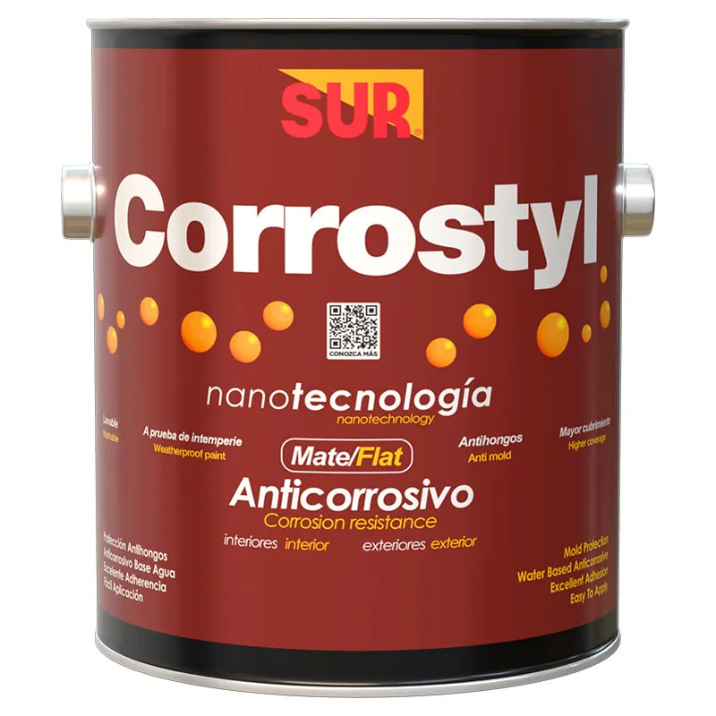 Anticorrosivo base látex Corrostyl café mate 1 gal SUR