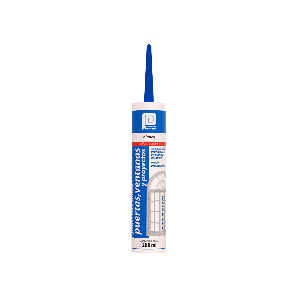 Sellador silicon acetico blanco 280 ml