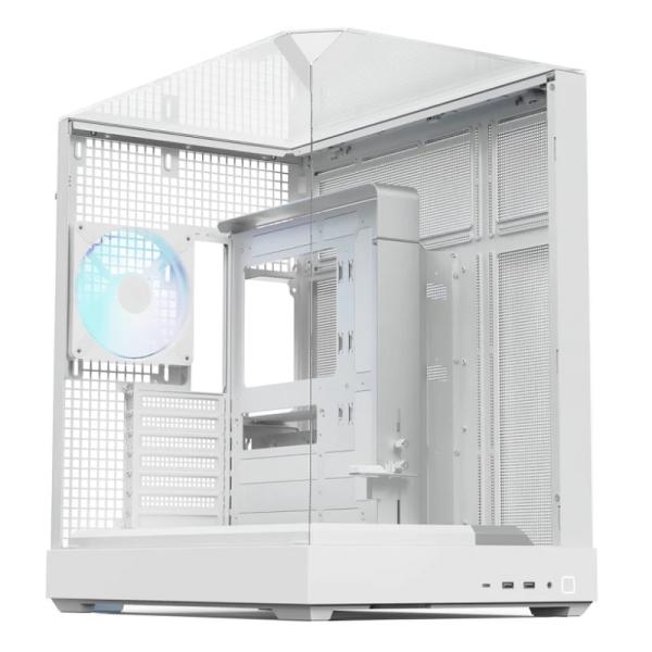 Case Apnx Mid Tower V2-F-WT-V1 4 Ventiladores con Panel Frontal y Lateral – Blanco