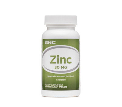 GNC ZINC 30 MG 100 TABLETAS