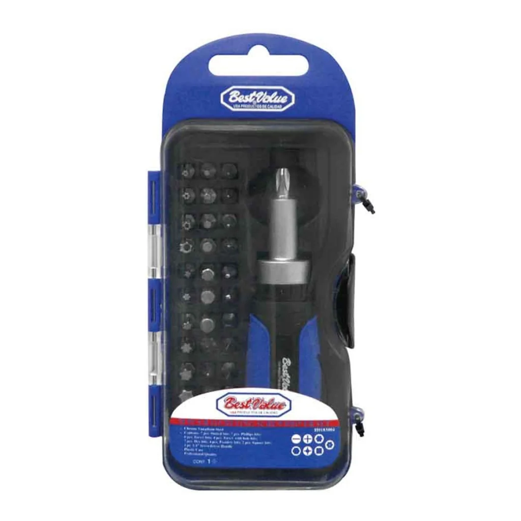 Best Value Set Destornillador Ratchet con Puntas H0183004, 38 Piezas