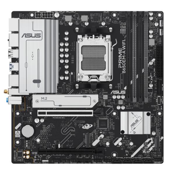 Tarjeta Madre Asus Prime B650EM-a AM5 MATX DDR5 WiFi 6 WiFi – Negro