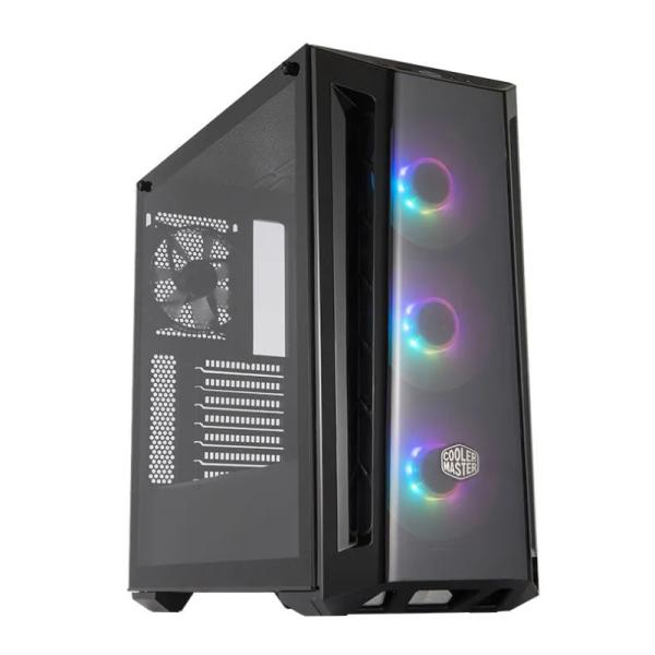 Case Cooler Master Gaming RGB Mid Tower Masterbox MB520 Ventiladores 4 de 120MM con Vidrio Lateral – Negro