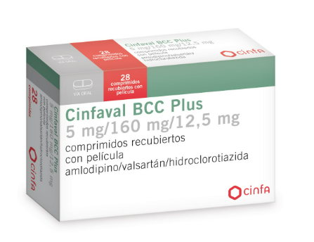 Cinfaval BCC Plus, 5mg/160mg/12,5mg, 28 comprimidos
