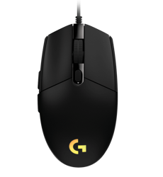 Mouse Óptico De 6 Botones Para Juegos, USB, Negro, G203 LIGHTSY