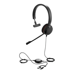 Audífonos Alámbricos Jabra Evolve 20 MS Mono, USB-C/USB-A, Cert