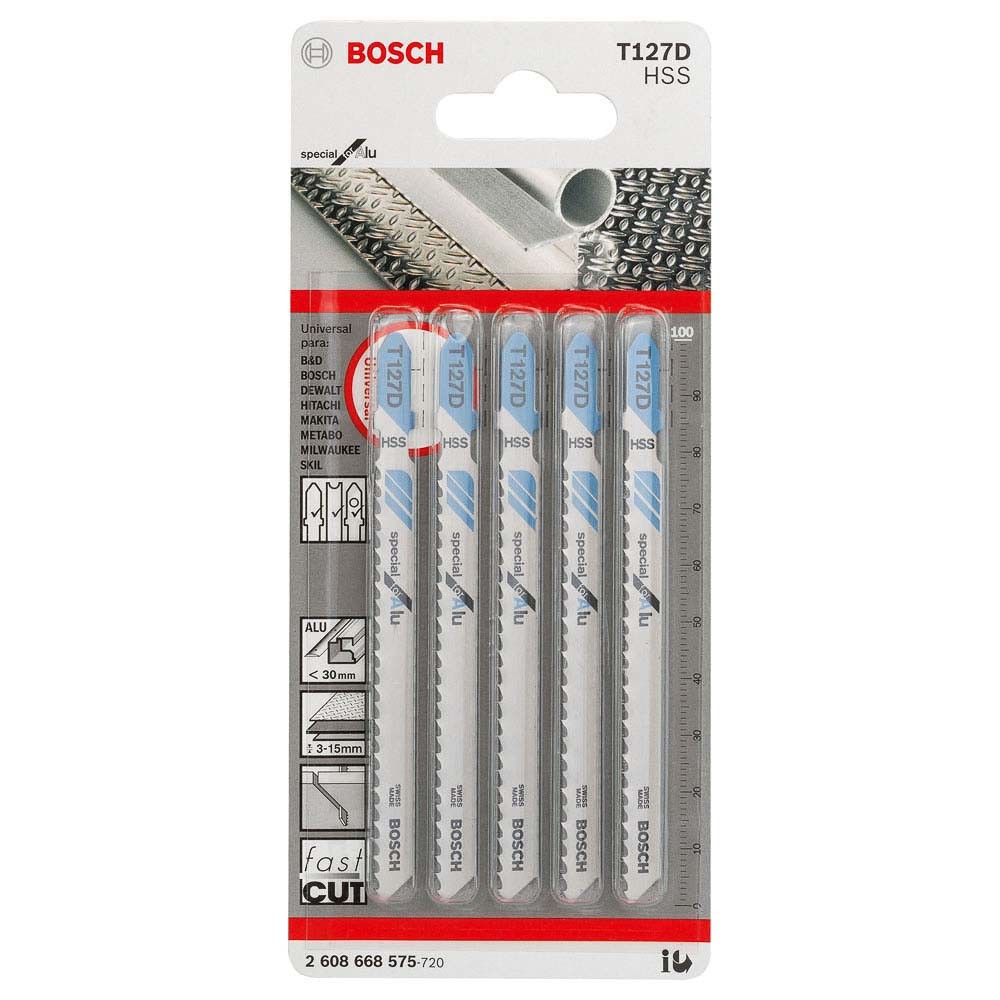 Juego de 5 hojas para sierra caladora tipo t aluminio