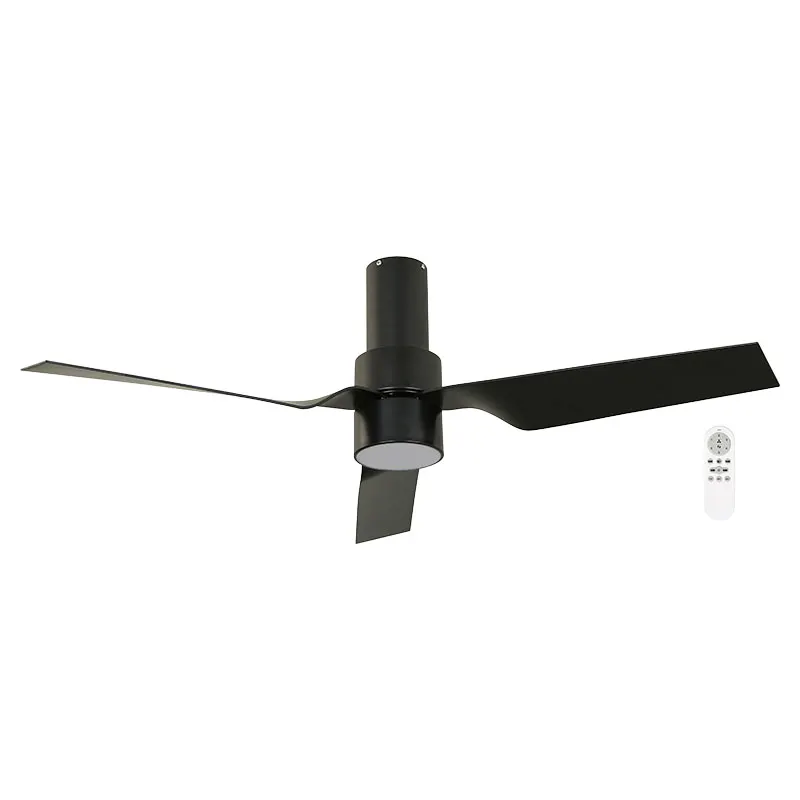 Ventilador doméstico de techo 56" smart para exterior con 3 aspas 1 luz negro Designers Lighting