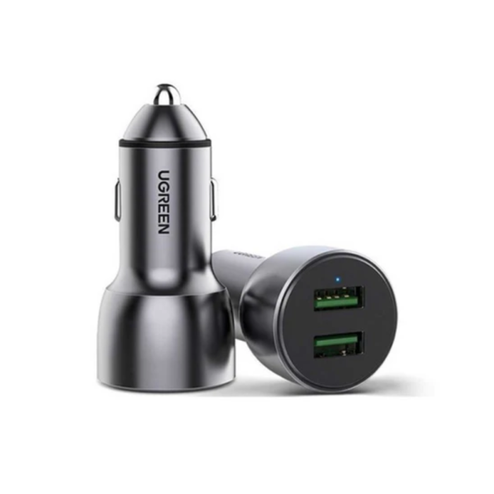 CARGADOR CARGA RAPIDA 3.0 DUAL USB A 36W GRIS UGREEN