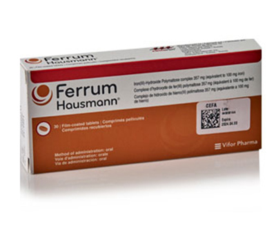 FERRUM HAUSMANN 100 MG TABLETAS RECUBIERTAS
