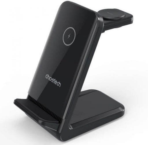 Cargador Inalámbrico 4 en 1 con soporte extraíble para iwatch, T608-F BK T608-FBK