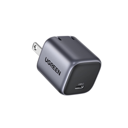 Cargador De Pared UGREEN CD319 GAN 30W Carga Rápida, Color Gris