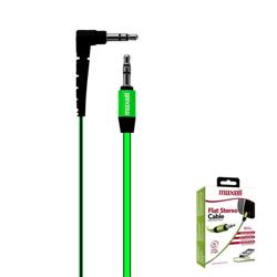 Cable De Audio 3.5Mm De 1.2Mts Flat Verde 347628, Maxell