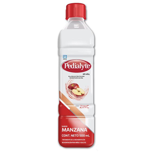 SUERO PEDIALYTE NG 60 MANZANA 500 ML