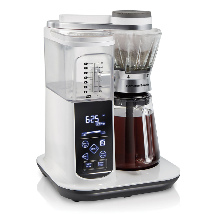CAFETERA AUTOMATICA 8 TAZAS BLANCO HAMILTON BEACH