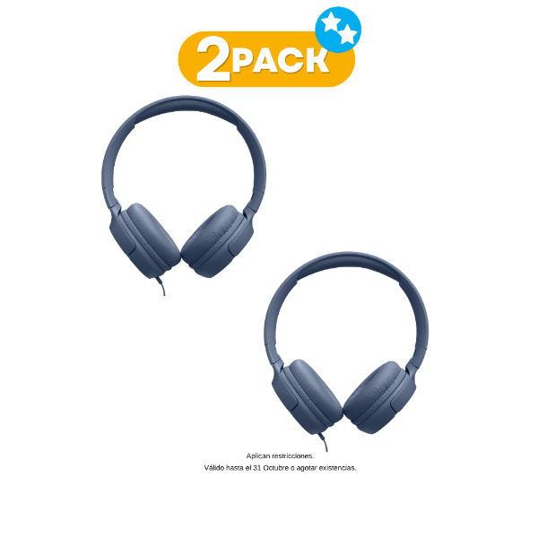 2 Pack Audífonos JBL 520CBLUAM TUNE 520C