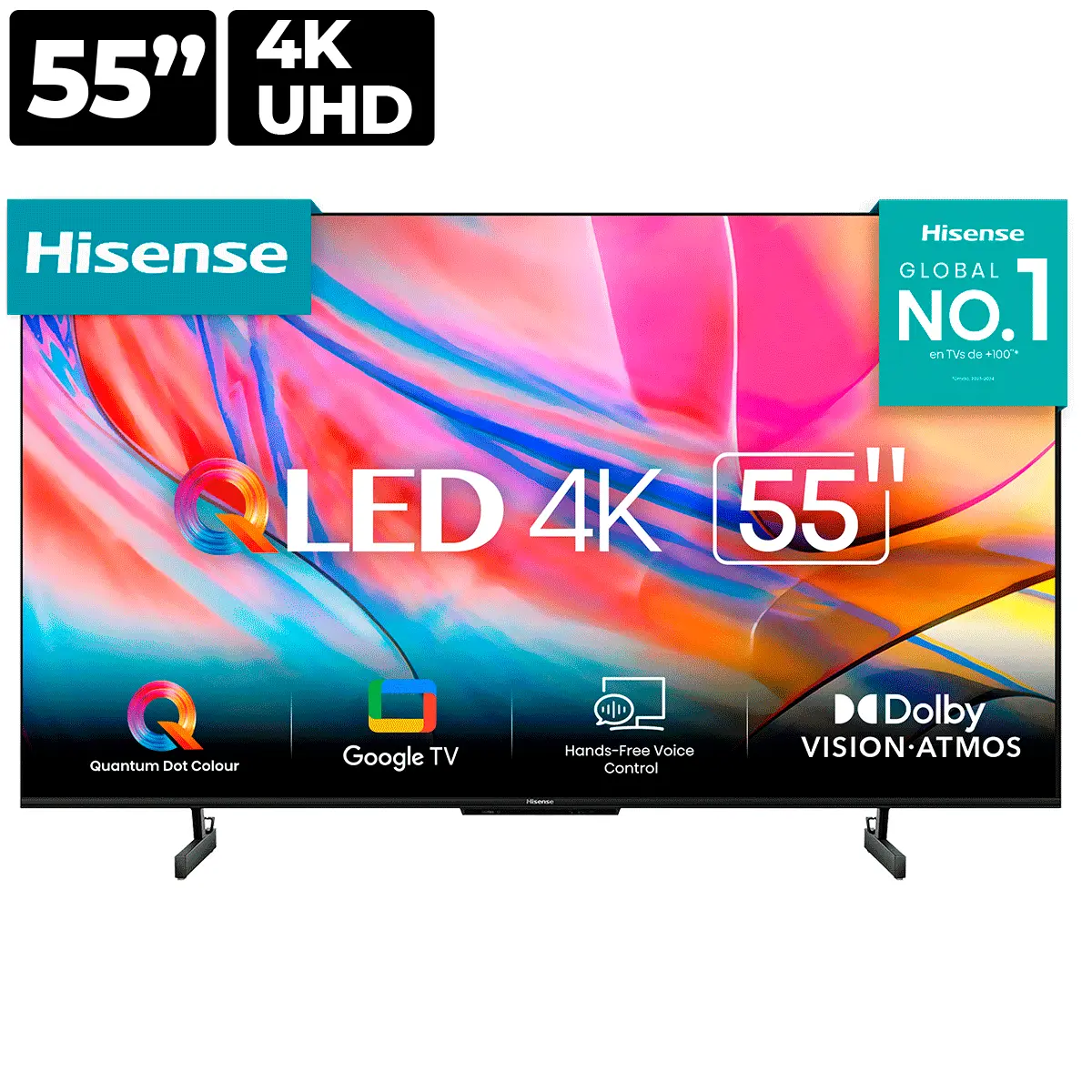 Pantalla QLED UHD 4K Hisense 55 Pulgadas 55A7K