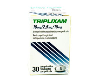 Triplixam 10 mg/2.5 mg caja 30 comprimidos
