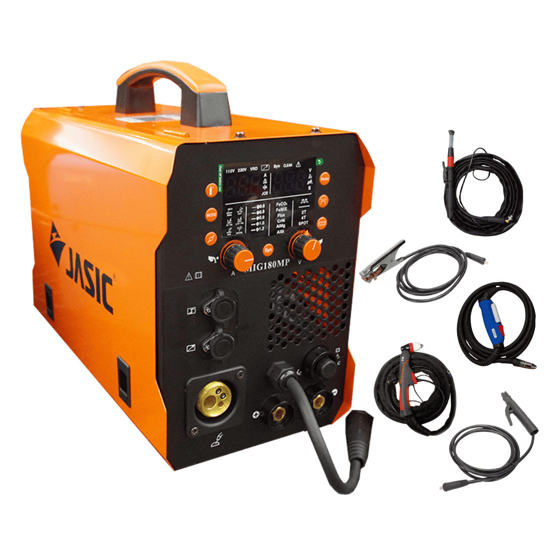 JASIC MIG180MP N2L3 SOLDADORA INVERSORA MULTIPROCESO/CORTADORA DE PLAS 20-180A 110-220V/60HZ/1F+ ANTORCHAS+ADAPTADOR