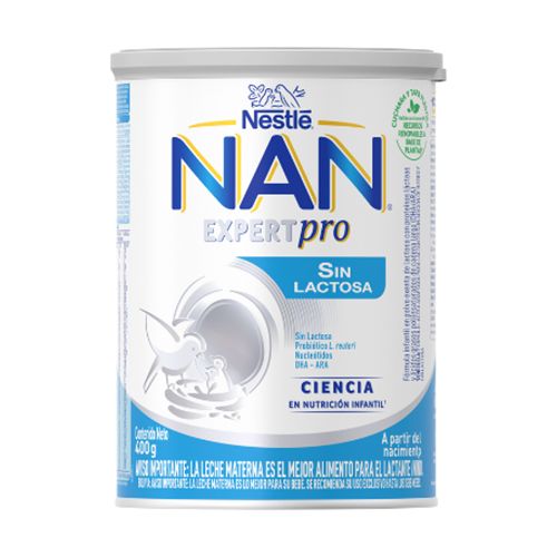 LECHE NAN PREMATUROS SIN LACTOSA POLVO SOLUBLE 400 G