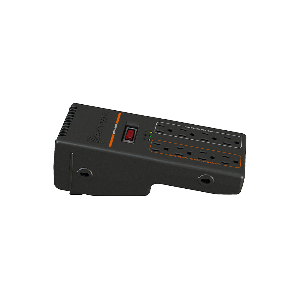 Regulador de voltaje 8 tomas 15a 1800w 120v