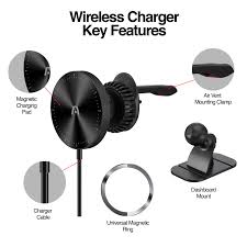 Cargador rápido inalámbrico para coche MAGNETIC M4