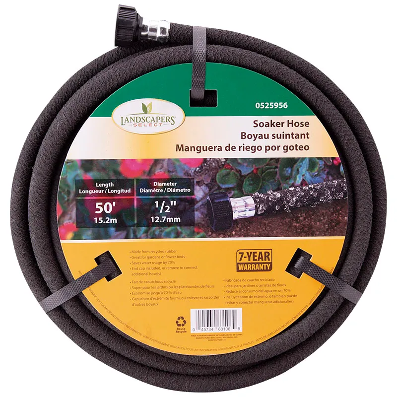 Manguera riego redonda 1/2" 15,2 m sistema por goteo uso doméstico