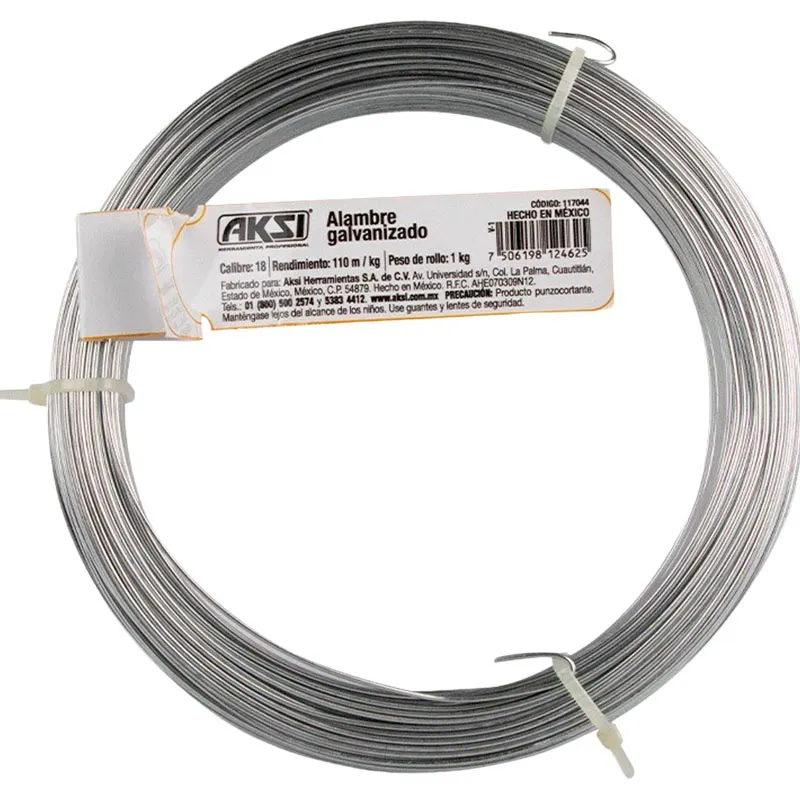 Alambre galvanizado # 18 (Precio por metro)
