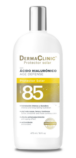 DermaClinic Protector solar con Acido Hialuronico SPF85 473 ml