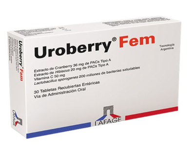 Uroberry Fem, 30 Tabletas Recubiertas