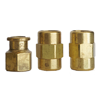 Espiga Bronce Manguera Hembra - Macho Npt 1/4"