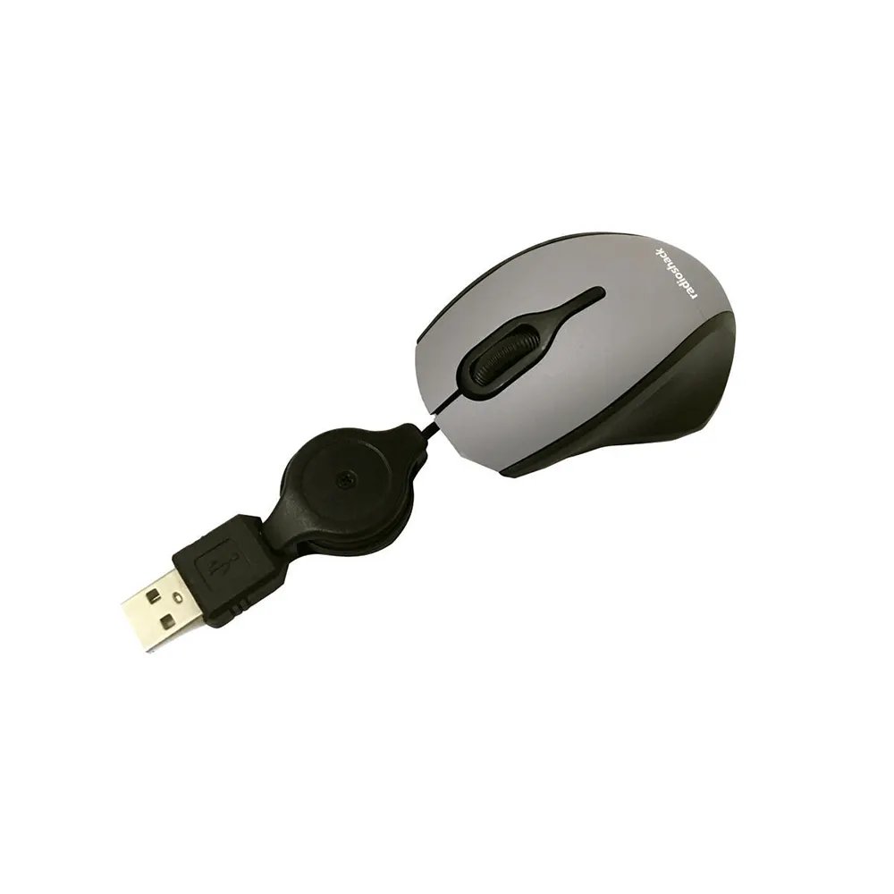 Mouse Radioshack Mini 2604719 1000 dpi Negro y Gris