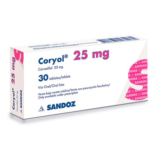 CORYOL 25 MG X 30 TABS
