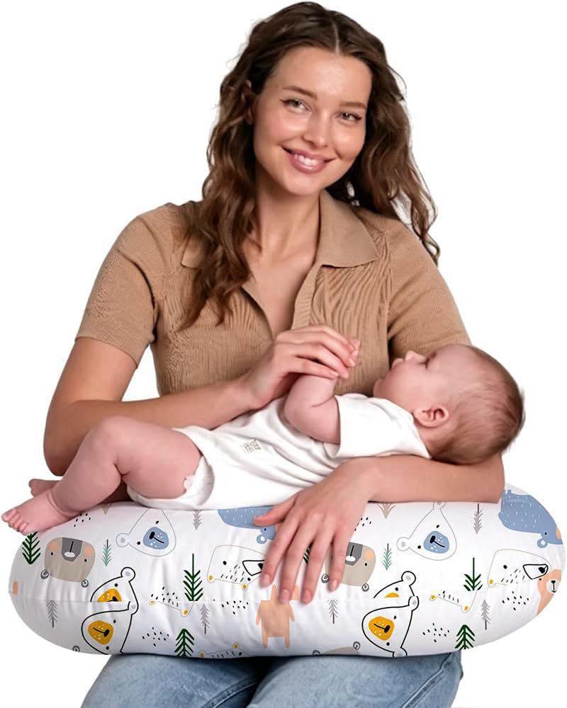 Almohada de lactancia con funda de muselina!!