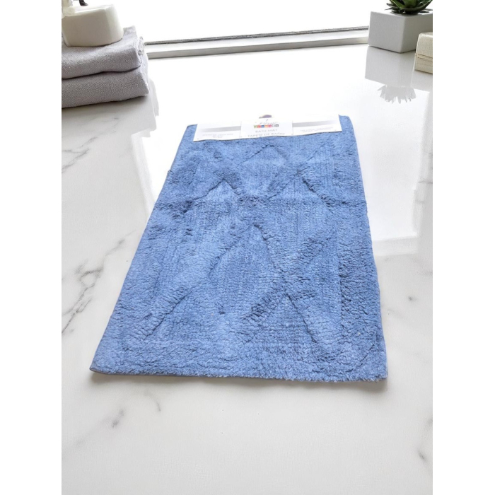ALFOMBRA BAÑO 45X75 AZUL