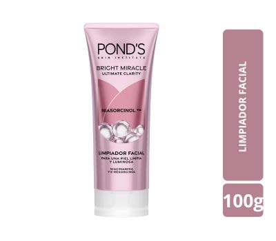 PONDS BRIGHT MIRACLE ULTIMATE CLARITY NIASORCINOL LIMPIADOR FACIAL EMULSION 100 GRAMOS