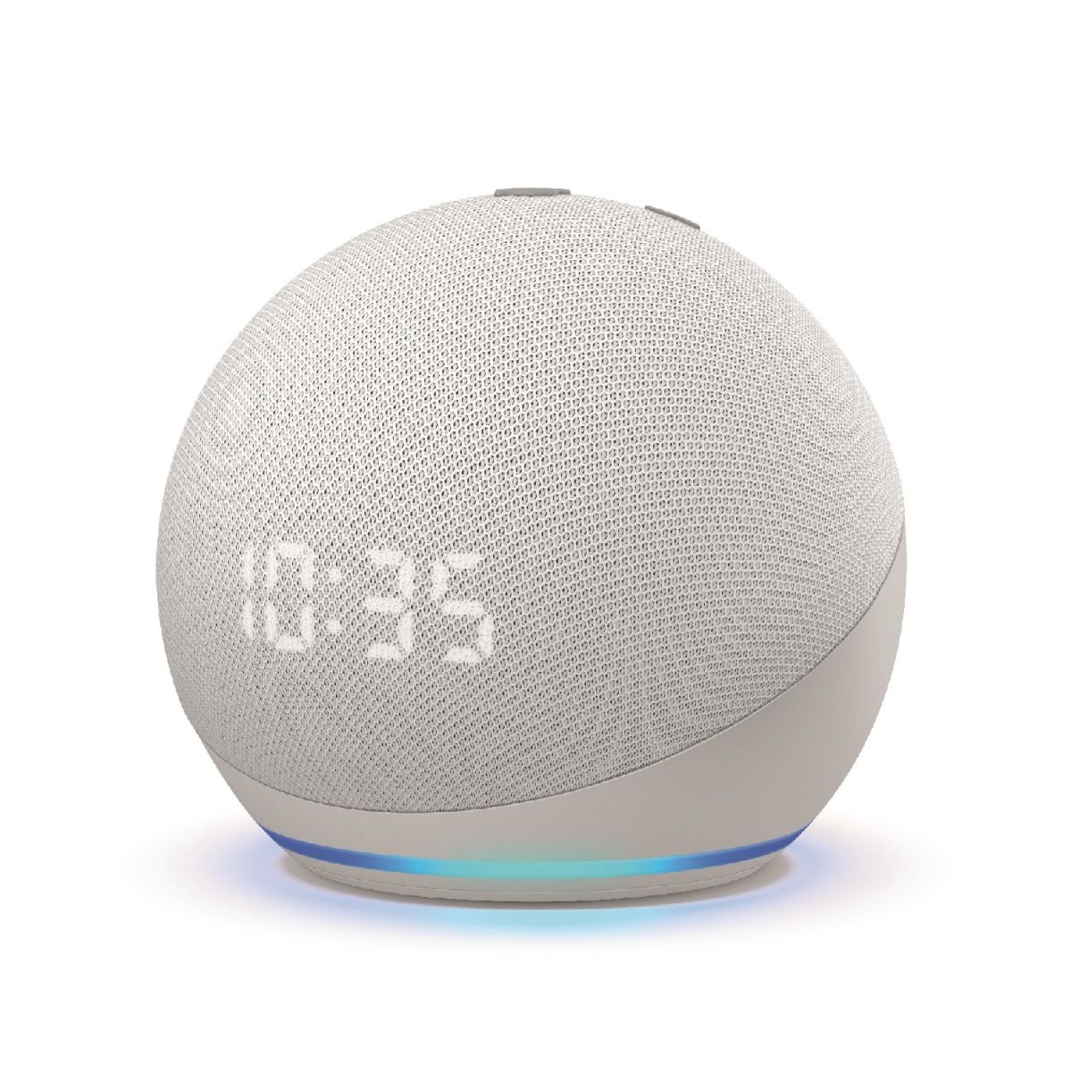 Parlante inteligente ECHO DOT 4ta Gen con reloj y Alexa, blanca