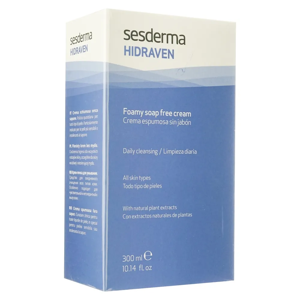 Crema espumosa Serderma hidraven sin jabón - 300 ml