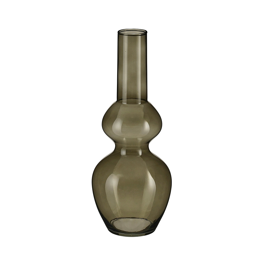 Florero decorativo de vidrio 40 cm civita negro