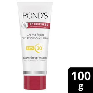 Ponds, Crema facial, protector solar, rejuveness FPS30, 100 g