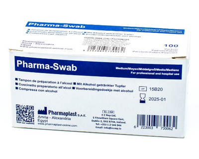 Alcohol toallitas Pharma-Swab 100 unidades