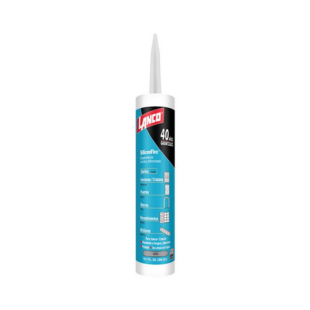 Sellador acrilico siliconizado 300 ml (10.1 oz) gris siliconflex lanco