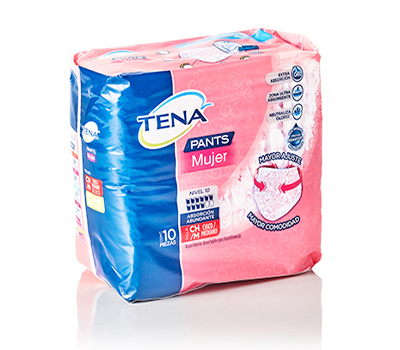 TENA PANAL PANTS DESIGN MUJER CON ALOE MEDIANO x 10