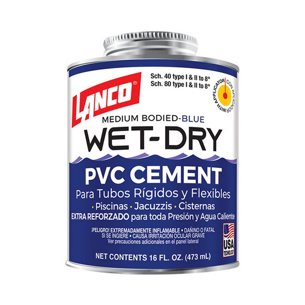 Pegamento para pvc 1-8 gal wet dry