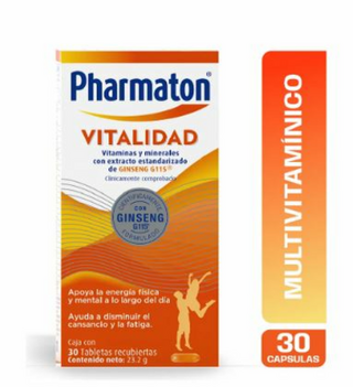 Pharmaton Vitalidad, 30 tabletas
