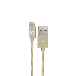 Cable USB A Lightning, 50 Centímetros, Color Dorado, Klip Xtrem